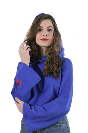 Blue Embroidered Bacchus Sweater